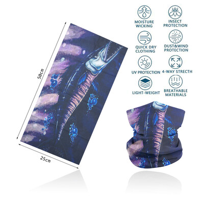 Riblje ljuske Navlaka za vrat s uzorkom za ribolov Tuba Biciklistički šal Planinarenje Trčanje Zaštita od UV zračenja Bandana za lice Muška traka za glavu Balaclava