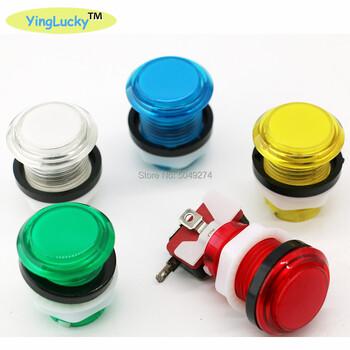 1 бр. 33 mm 12 V LED Arcade Push Button COIN 1 Player 2 players START Светещ бутон Arcade Cabinet Accessories