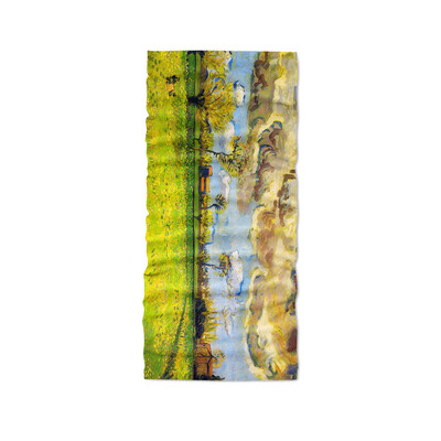 Noua pictură în ulei 3D Van Gogh, eșarfă inel pentru femei, floarea soarelui, noapte înstelată, distracție retro, bentiță pentru ciclism în aer liber, acoperire pentru gât, bandana