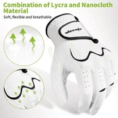 Rukavice za golf za svakodnevnu vježbanje Rukavice za golf za kišu Muške rukavice za golf za lijevog golfera Tkanina za prianjanje na kišu za sve vremenske uvjete za brz