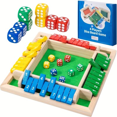 Παιχνίδι Shut The Box 2-4 Παίκτες Οικογένεια Ξύλινα επιτραπέζια παιχνίδια με ζάρια Κλασικά Επιτραπέζια Βελτιώνει τα Μαθηματικά Παιχνίδια για Παμπ πάρτι στο σπίτι στην τάξη