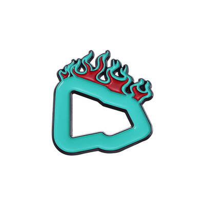 Viacfarebné smaltované baseballové čiapky, kovové ozdobné odznaky v tvare plameňa, odznaky na klopu pre športové doplnky, brošne, šperky, darček