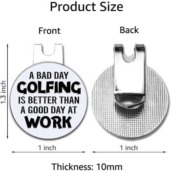Голфът за лош ден е по-добър от маркер за топка за голф с магнитна щипка за шапка, забавни голф аксесоари, подаръци за мъже, жени