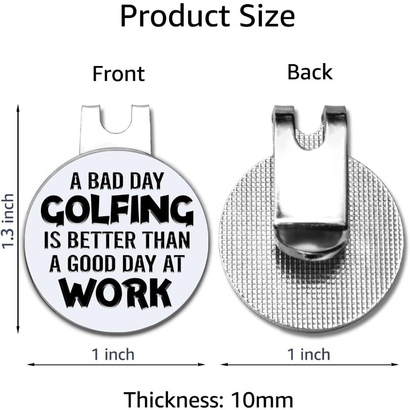 Golful de o zi proastă este mai bun decât un marcator de minge de golf cu clemă magnetică pentru pălărie, accesorii amuzante de golf, cadouri pentru bărbați și femei