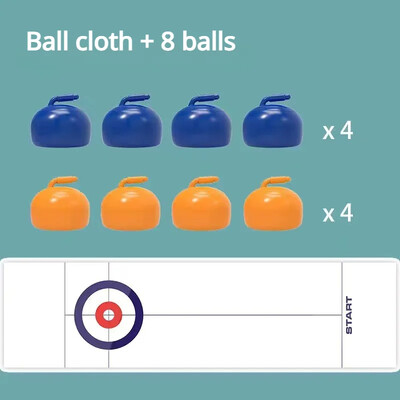 1 set obiteljskih zabavnih društvenih igara za djecu i odrasle: stolna igra curlinga s 8 valjaka i pakova za shuffleboard!