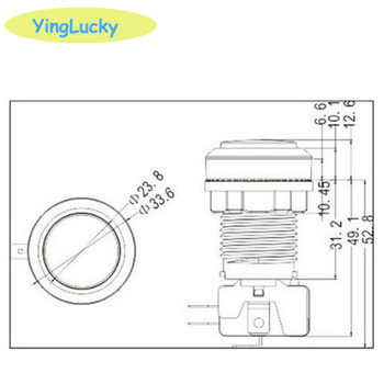 30mm Arcade Στρογγυλό κουμπί LED 12V πολύχρωμο κουμπί με 1P, 2P, Κέρμα, Έναρξη, παύση, έξοδος, επιλογή, κουμπί αυτοκόλλητου