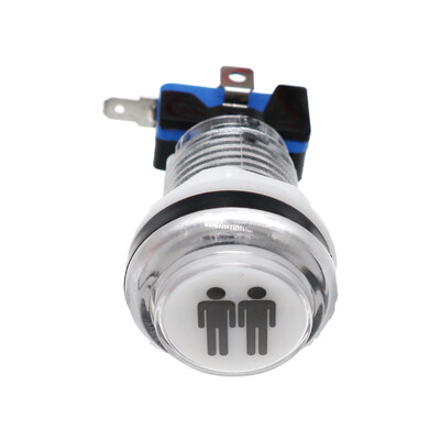 30mm Arcade Okrugla 12V LED tipka šarena tipka s 1P, 2P, novčićem, start, pauza, izlaz, odabir, tipka naljepnica