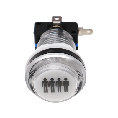 30mm Arcade Okrugla 12V LED tipka šarena tipka s 1P, 2P, novčićem, start, pauza, izlaz, odabir, tipka naljepnica