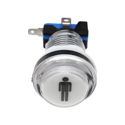 30mm Arcade Okrugla 12V LED tipka šarena tipka s 1P, 2P, novčićem, start, pauza, izlaz, odabir, tipka naljepnica