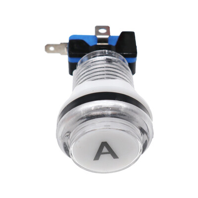 30mm Arcade Okrugla 12V LED tipka šarena tipka s 1P, 2P, novčićem, start, pauza, izlaz, odabir, tipka naljepnica