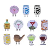 Kreativni uzorci Mekani emajlirani marker za golf lopticu sa kopčom, magnetom, kopčom za golf šešir, prekrasnim dodacima za poklone za golf igrača