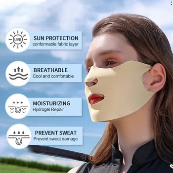 1PC Anti-uv UPF50+ Ice Silk Αντηλιακή μάσκα Traceless Summer Outdoor Sports Face Mask Μάσκα γκολφ μύτης με έκθεση στο στόμα