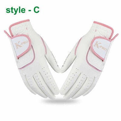 1Pora moteriškų golfo pirštinių, mikropluošto, minkštos sportinės rankenos, patvarios pirštinės, neslystančios, kvėpuojančios sportinės pirštinės