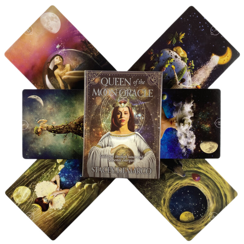 Queen of the Moon Oracle Cards Full English Cards Deck Tarot Divination Wisdom Fate Family Party Edition Društvena igra