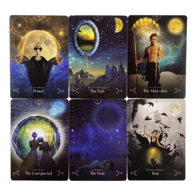 Queen of the Moon Oracle Cards Full English Cards Deck Tarot Divination Wisdom Fate Family Party Edition Društvena igra