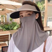 1PC Outdoor Sport Αντηλιακό Πέπλο Γυναικείο Traceless Veil Ice Silk UV Protection Veil Summer Bike Cycling Αναπνεύσιμο λεπτό κάλυμμα προσώπου
