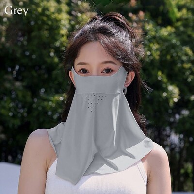 1PC Outdoor Sport Αντηλιακό Πέπλο Γυναικείο Traceless Veil Ice Silk UV Protection Veil Summer Bike Cycling Αναπνεύσιμο λεπτό κάλυμμα προσώπου