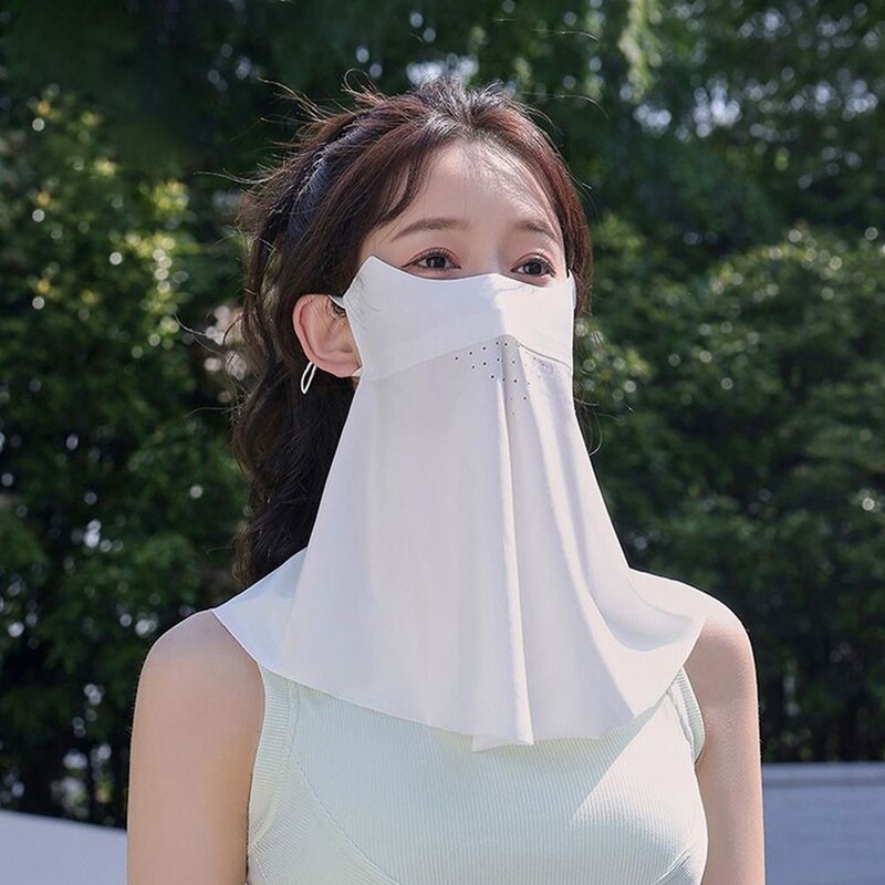 1PC Outdoor Sport Αντηλιακό Πέπλο Γυναικείο Traceless Veil Ice Silk UV Protection Veil Summer Bike Cycling Αναπνεύσιμο λεπτό κάλυμμα προσώπου