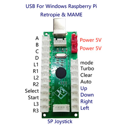 Raspberry Pi Pc Ps3 Switch Android Encoder Usb Zero Delay Fighting Ελεγκτής παιχνιδιών Joystick Board Diy Arcade Machine Neo Geo