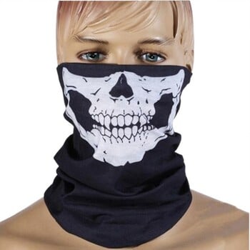 Sports Scarf Skull Riding Mask for Outdoor Sports Motorcycle Face Mask Μάσκες πολλαπλών χρήσεων Half Face Shield για στρατιώτες ποδηλάτου