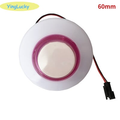 1gb Arkādes LED poga 12V Krāsains kāju celtņa leļļu mašīnai LED pogas 45mm 60mm 80mm 76mm