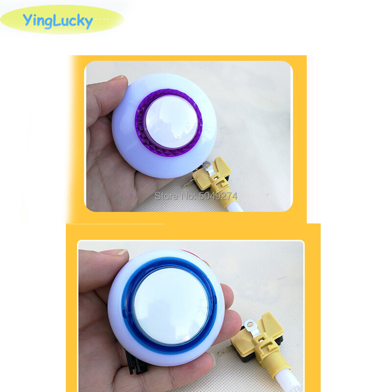 1gb Arkādes LED poga 12V Krāsains kāju celtņa leļļu mašīnai LED pogas 45mm 60mm 80mm 76mm