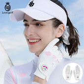 Love Golf 1 pāris sieviešu jēra ādas golfa cimdi ar Mark Ladies neslīdošiem elastīgiem sporta dūraiņiem ar āķi un cilpu mīkstiem cimdiem