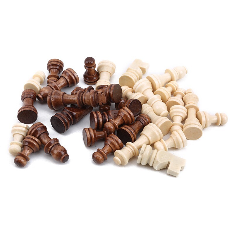 32 ΤΕΜ Ντάμα Ξύλινα Τυπικό Τουρνουά Σκακιού Staunton 3 3,5 4 ιντσών Φιγούρες βασιλιάδων Φιγούρες Φιγούρες για σκάκι επιτραπέζιο παιχνίδι