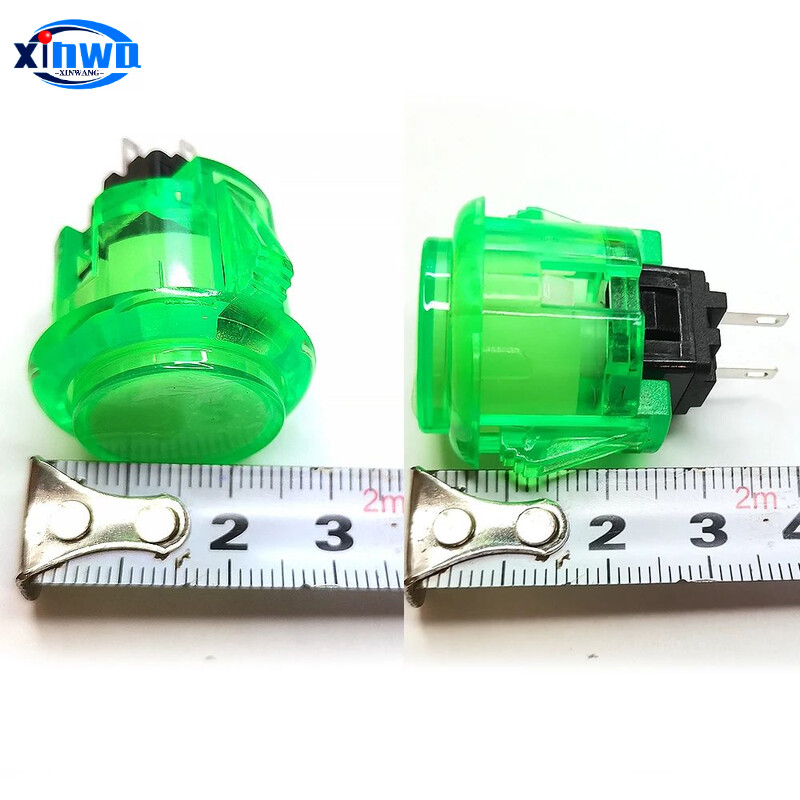 Clear Push Button 24mm 30mm Ανθεκτική κονσόλα βιντεοπαιχνιδιών Multicade Αντιγραφή Sanwa Obsc Hitbox Controller Tablero Arcade Pc Neo Geo