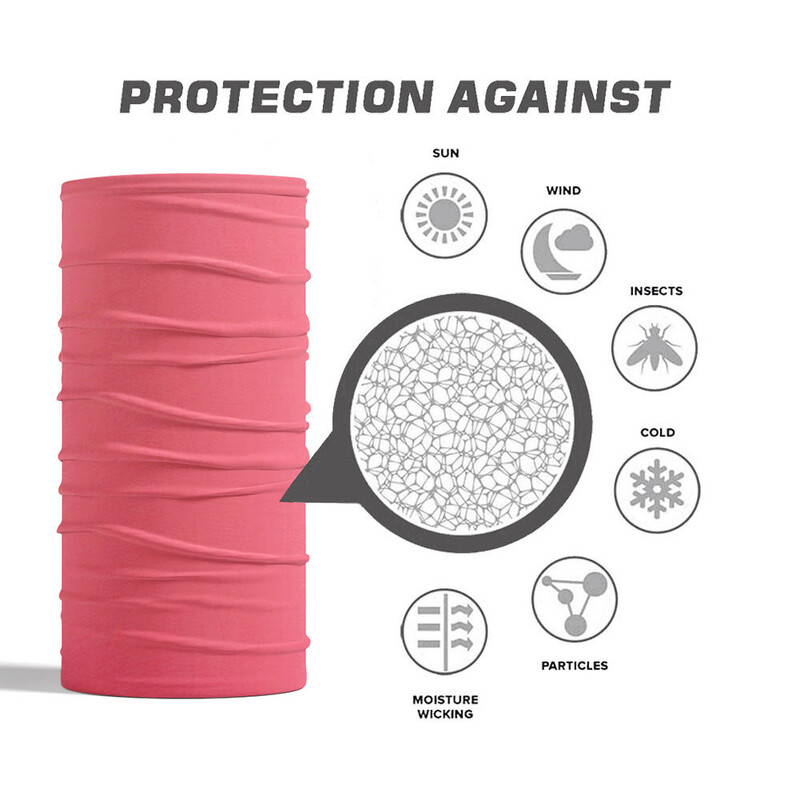 Ροζ απρόσκοπτη εξωτερική μπαντάνα ποδηλατικό κάλυμμα λαιμού γκέτα Γυναικείες κεφαλές για τρέξιμο με κεφαλή κεφαλής για κάμπινγκ μάσκα προσώπου Κασκόλ πεζοπορίας