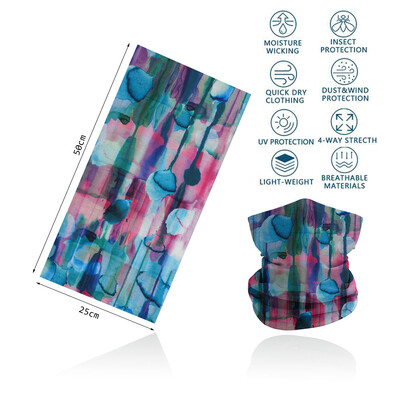 Tie-Dye Spiral printed πολύχρωμη γκέτα λαιμού Αναπνεύσιμη γυναικεία μάσκα προσώπου μπαντάνα Άνευ ραφής πολυλειτουργική περιτύλιξη μαλλιών Balaclava