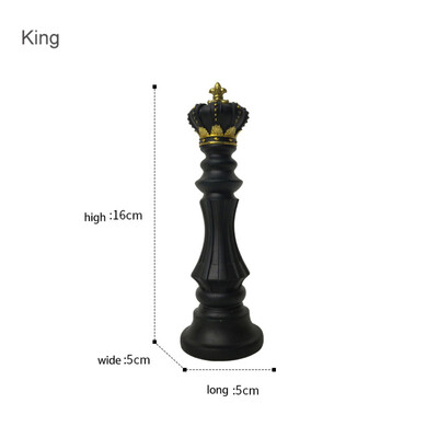 Šachmatų dervos papuošalai Rašomojo stalo dekoras Amatai Karalienė Karalienė Maža Šachmatų statula Šiaurės šalių namų meno kūriniai Svetainės apdaila Baldai