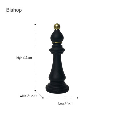 Šachmatų dervos papuošalai Rašomojo stalo dekoras Amatai Karalienė Karalienė Maža Šachmatų statula Šiaurės šalių namų meno kūriniai Svetainės apdaila Baldai