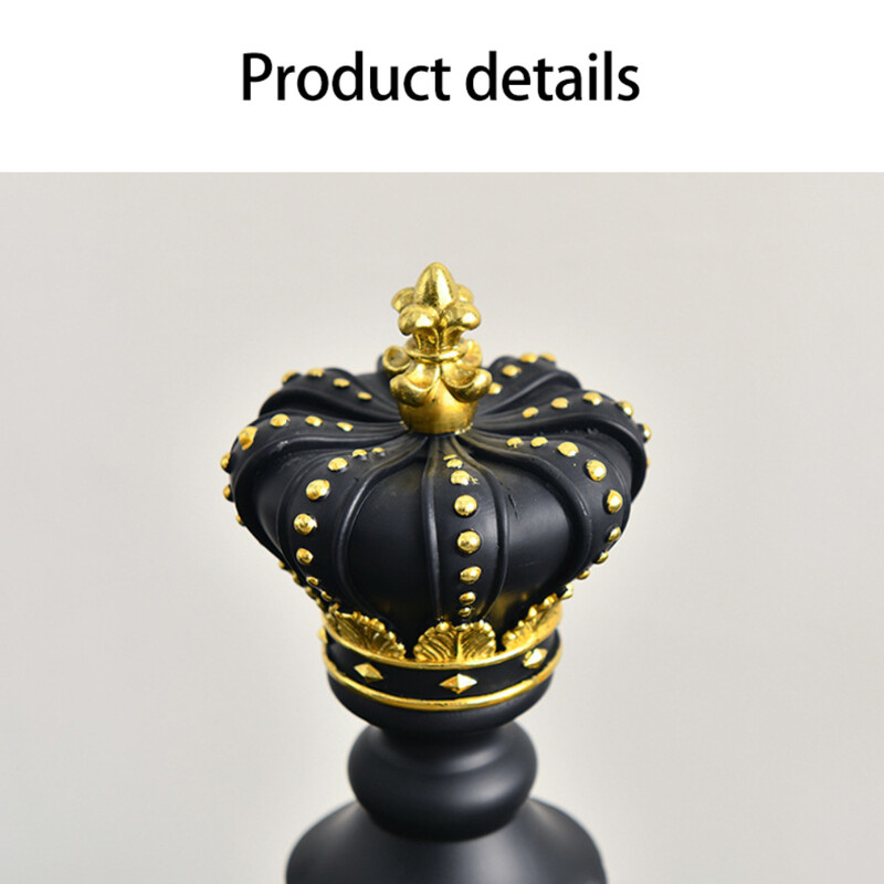 Šachmatų dervos papuošalai Rašomojo stalo dekoras Amatai Karalienė Karalienė Maža Šachmatų statula Šiaurės šalių namų meno kūriniai Svetainės apdaila Baldai