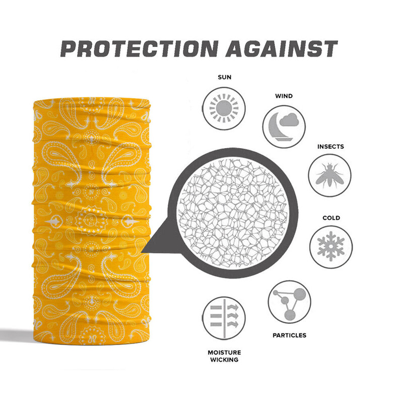 Tubasti maramica svijetlih boja Ženske sportske na otvorenom Bandana rukavice Žuta biciklistička marama Planinarska traka za trčanje Muška maska za lice