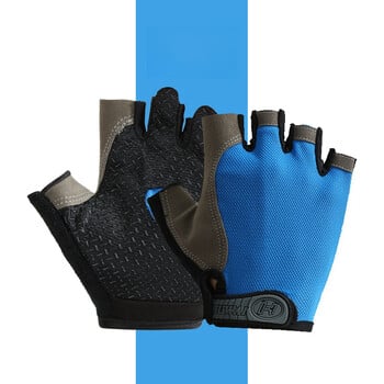 Ръкавици за голф Облекло за мъже Gym Cycling Anti-Slip Anti-Sweat Women Half Finger Reathable Anti-shock Sport Bicycle Motorcycle Glove