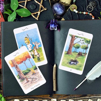 81Pcs Oracle Card Tarot Deck Card Game Wisdom of Bear Tarot Настолна игра с карти Гадаене на карти Инструменти за гадаене