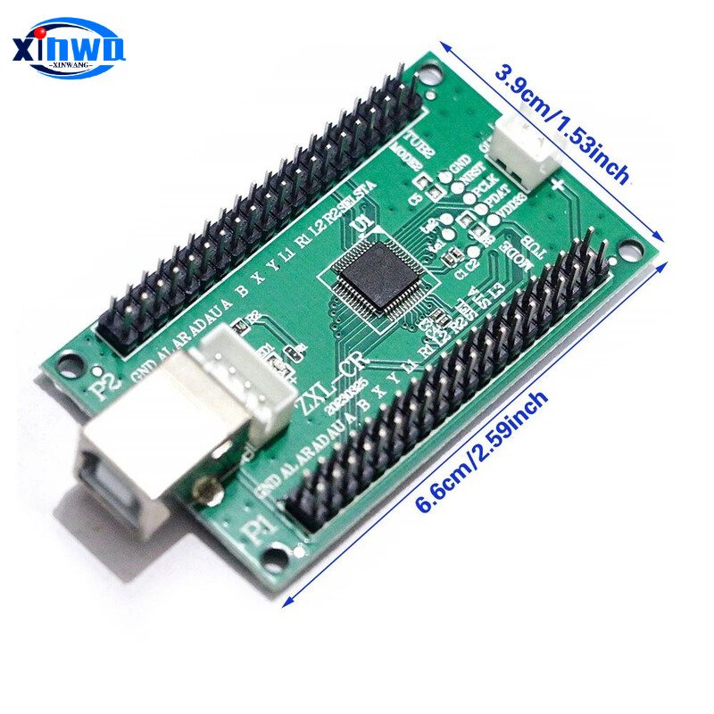 ZXL Twin Players PC Android USB ploča s gumbom Stick Kabel Kontroler za arkadne igre Enkoder s nultom odgodom Enkoder za kontrolu joysticka