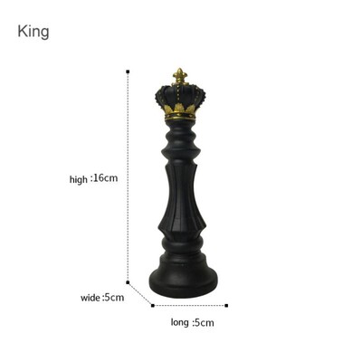 Νέα ρητίνη σκακιστικά κομμάτια Επιτραπέζια παιχνίδια Αξεσουάρ Διεθνή σκακιστικά ειδώλια Ρετρό διακόσμηση σπιτιού Μοντέρνα στολίδια σκακιού Ajedrez
