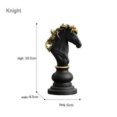 Νέα ρητίνη σκακιστικά κομμάτια Επιτραπέζια παιχνίδια Αξεσουάρ Διεθνή σκακιστικά ειδώλια Ρετρό διακόσμηση σπιτιού Μοντέρνα στολίδια σκακιού Ajedrez