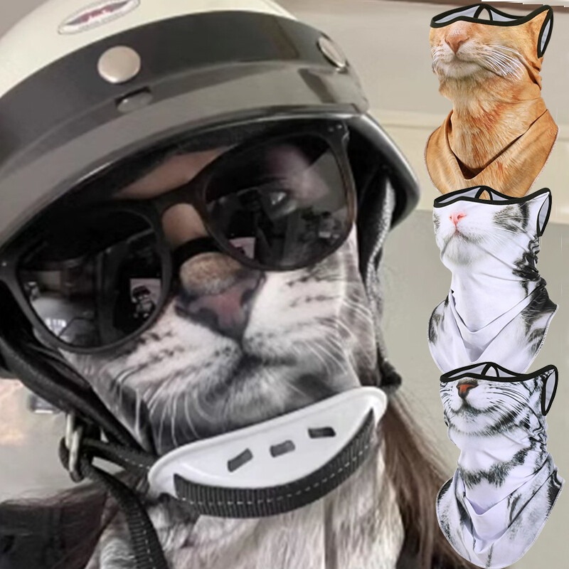 3D Mačka Pas Slatka životinja Balaclava Motocikl Motokros Skijanje Snowboard Šešir Podstava za kacigu Biker Ovratnik Toplija Kapa za lice Biciklistička Pokrivala za glavu