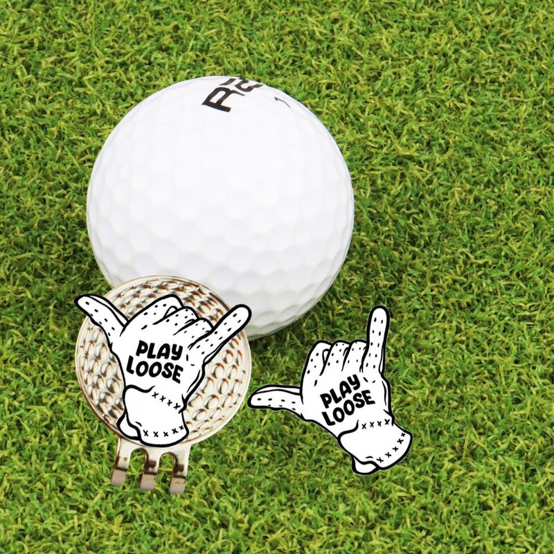 Kreatív forma, rozsdaálló, korrózióálló, kompakt méretű mágneses golflabda jelölő kalapkapocs Golf kiegészítők