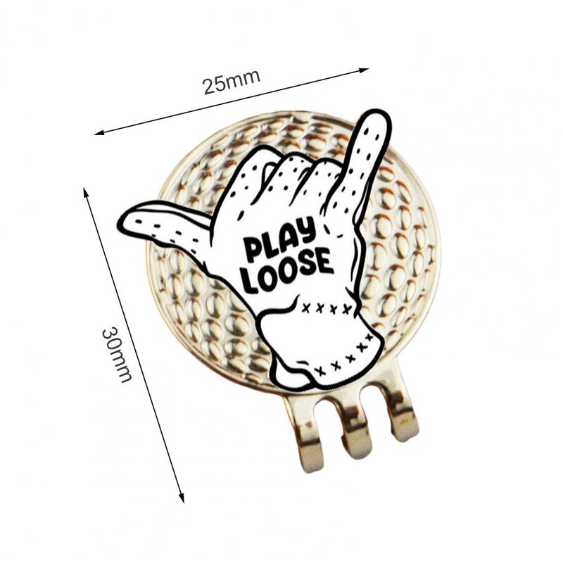 Kreatív forma, rozsdaálló, korrózióálló, kompakt méretű mágneses golflabda jelölő kalapkapocs Golf kiegészítők