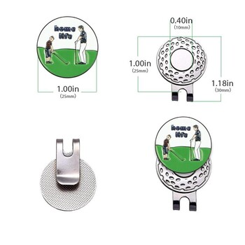 Κλιπ μαγνητικός μαρκαδόρος γκολφ Καπέλα γκολφ Σκηνή γκολφ Στήριγμα μαρκαδόρου γκολφ για ασφαλείς μεταλλικούς δείκτες μπάλας στη θέση τους Κλιπ καπέλου μαρκαδόρου μπάλας του γκολφ