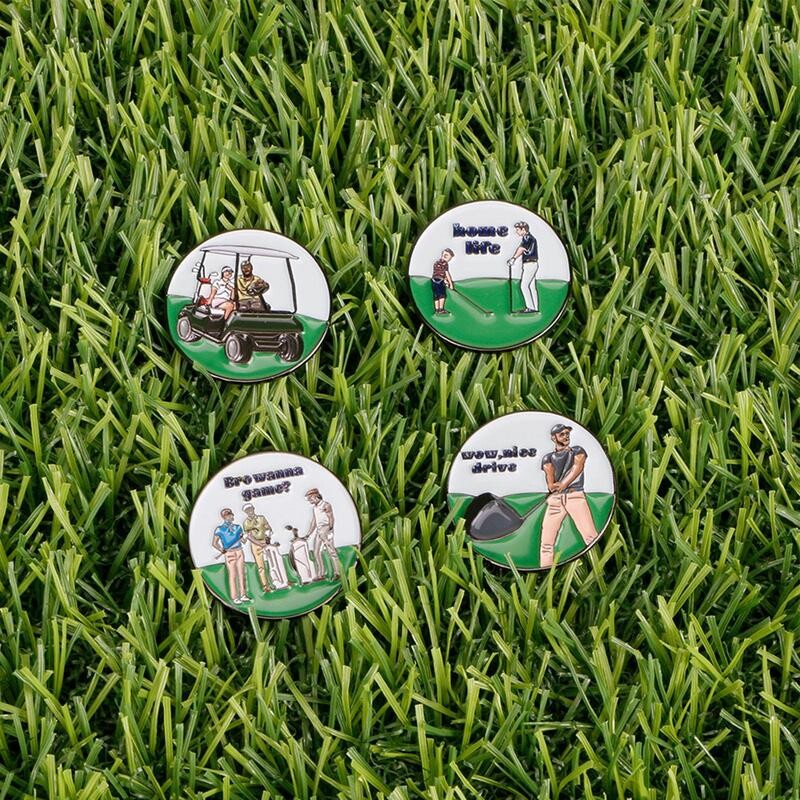 Mágneses golfjelölő sapkák klip Golf Scene golfjelölő tartó biztonságos fém golyójelzőkhöz a helyén golflabda jelölő sapka kliphez