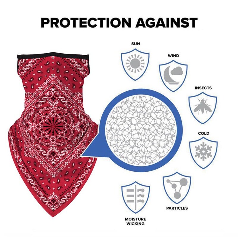 Πανκ Αντηλιακή Μάσκα για Άντρες Γυναικεία Καλοκαιρινή Προστασία Προσώπου Λαιμού UV Μαντίλι αυτιών Hip Hop Μοτοσικλέτα εξωτερικού χώρου Ποδηλασία Μπαντάνα Κασκόλ