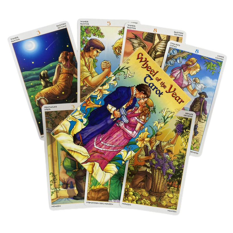 Wheel of Year Cards Tarot A 78 Deck Oracle English Visions Divination Edition Borad Παίζοντας Παιχνίδια