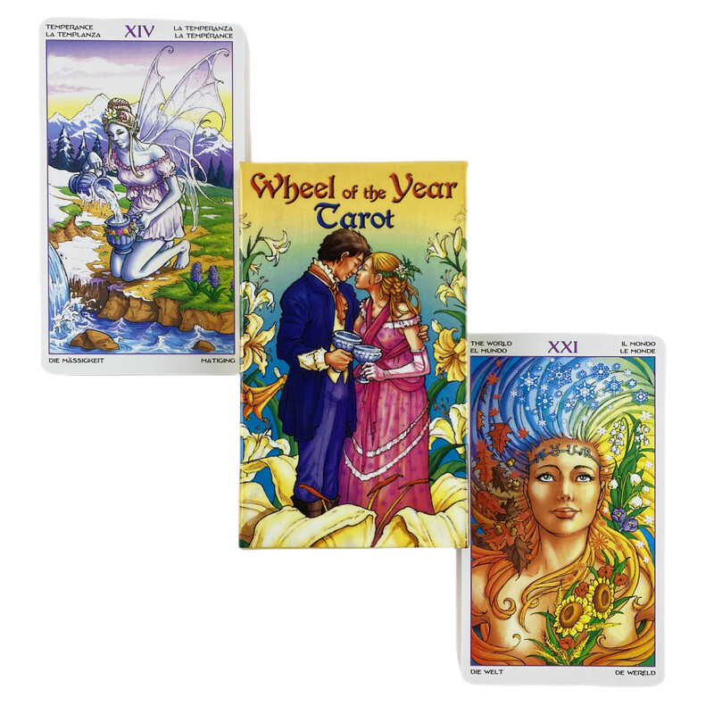 Wheel of Year Cards Tarot A 78 Deck Oracle English Visions Divination Edition Borad Παίζοντας Παιχνίδια