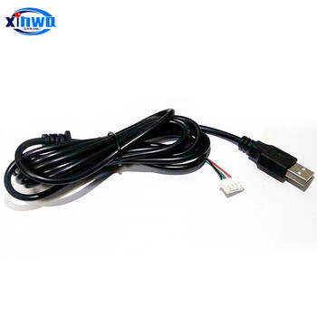 One Xh2.54 Καλώδιο USB 4 ακίδων Usb2.0 Arcade Παιχνίδι Joystick Ασπίδα πλεξούδα καλωδίων Hitbox Pc Pc Ps3 Zero Delay Encoder Board