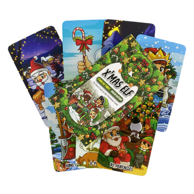 X`mas Elf Tarot Cards Christmas Green Divination Deck English Versions Edition Oracle Board Игра на настолни игри за парти